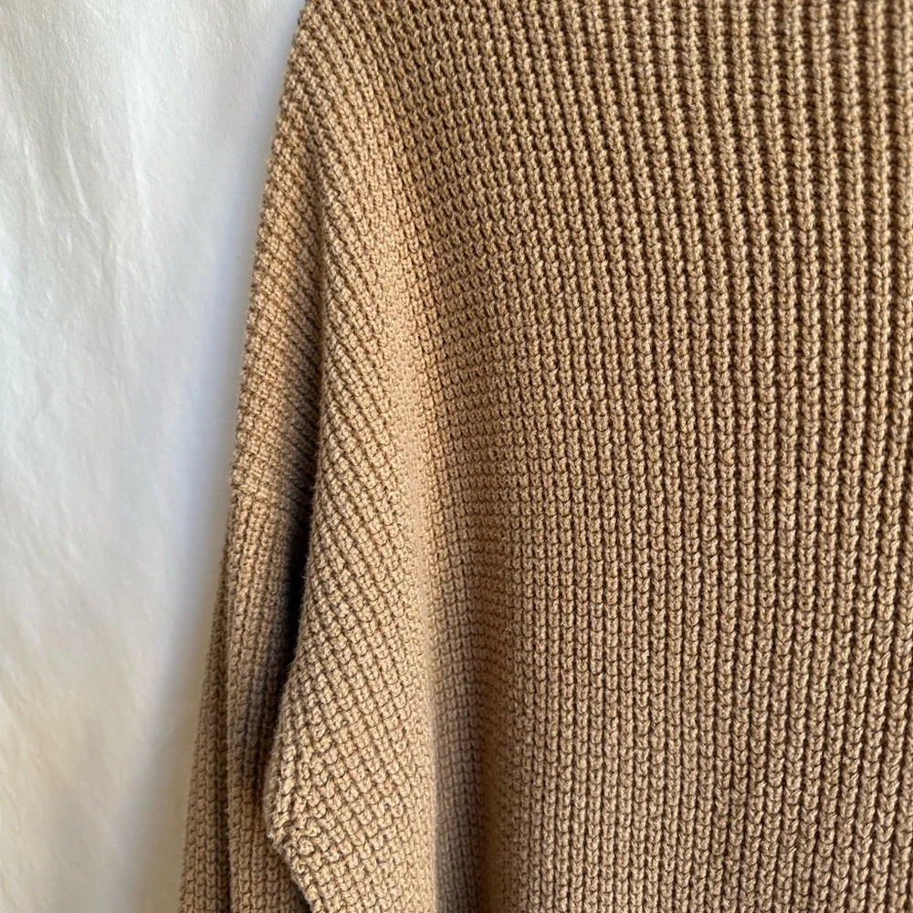 French Connection tan/camel boatneck sweater, size M - Picture 4 of 6